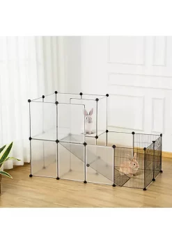 Best reviews of 🛒 PawHut Pet Playpen DIY Small Animal Cage Portable Plastic Yard Fence for Rabbit Chinchilla Hedgehog Guinea Pig 14 x 18 in 👏 -Cheap PawHut Store Belk 1802