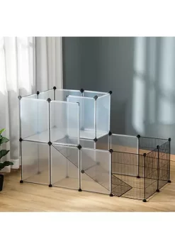 Best reviews of 🛒 PawHut Pet Playpen DIY Small Animal Cage Portable Plastic Yard Fence for Rabbit Chinchilla Hedgehog Guinea Pig 14 x 18 in 👏 -Cheap PawHut Store Belk 1803