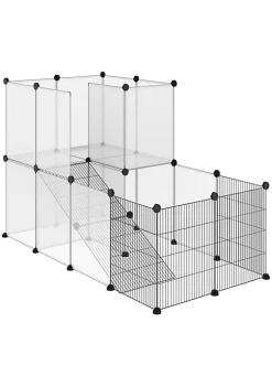 Best reviews of 🛒 PawHut Pet Playpen DIY Small Animal Cage Portable Plastic Yard Fence for Rabbit Chinchilla Hedgehog Guinea Pig 14 x 18 in 👏 -Cheap PawHut Store Belk 1804