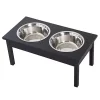 Promo ๐ฏ PawHut 2 Stainless Steel Pet Bowls 23"L Durable Wooden Heavy Duty ๐ Dog Feeding Station Black ๐ 2 Promo ๐ฏ PawHut 2 Stainless Steel Pet Bowls 23"L Durable Wooden Heavy Duty ๐ Dog Feeding Station Black ๐ -Cheap PawHut Store Belk 187