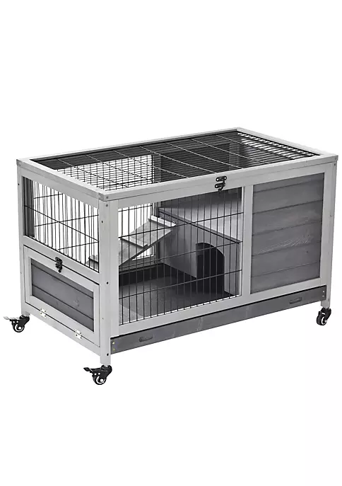 Top 10 ๐งจ PawHut Wooden Indoor Rabbit Hutch Elevated Cage Habitat with Enclosed Run with Wheels Ideal for Rabbits and Guinea Pigs โจ 7 Top 10 ๐งจ PawHut Wooden Indoor Rabbit Hutch Elevated Cage Habitat with Enclosed Run with Wheels Ideal for Rabbits and Guinea Pigs โจ - Image 5