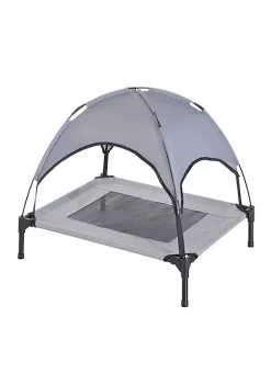 Cheapest 🎉 PawHut Elevated Portable 🐕 Dog Cot Cooling Pet Bed With UV Protection Canopy Shade 30 inch ✔️ -Cheap PawHut Store Belk 246