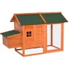 Coupon 🌟 PawHut 67" Wooden Chicken Coop Outdoor Chicken House Small Animal Rabbit Habitat Hen House Poultry Cage with Removable Tray Openable Nesting Box Backyard ⌛ -Cheap PawHut Store Belk 252