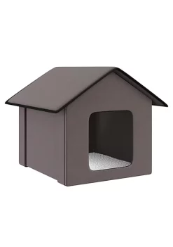 Buy 🧨 PawHut Heated Cat Houses for Outdoor and Indoor Portable Kitty Shelter Waterproof and Insulated Brown 🔥 -Cheap PawHut Store Belk 29