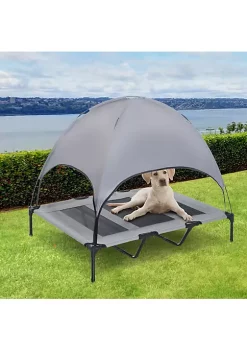 Best reviews of 💯 PawHut Elevated Portable 🦮 Dog Cot Cooling Pet Bed With UV Protection Canopy Shade 48 inch 🎁 -Cheap PawHut Store Belk 295
