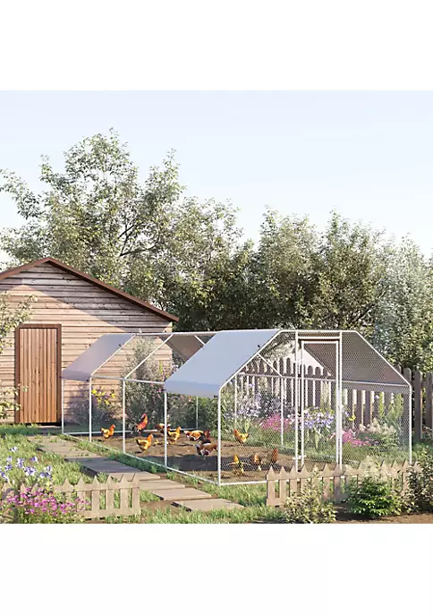 Brand new ๐ฏ PawHut 24' Chicken Coop Galvanized Metal Hen House Large Rabbit Hutch Poultry Cage Pen Backyard with Cover Walk In Pen Run ๐ 6 Brand new ๐ฏ PawHut 24' Chicken Coop Galvanized Metal Hen House Large Rabbit Hutch Poultry Cage Pen Backyard with Cover Walk In Pen Run ๐ - Image 4