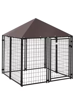 Best reviews of 🎁 PawHut Lockable 🦮 Dog House Kennel with Water resistant Roof for Small and Medium Sized Pets 4.6' x 4.6' x 5' ❤️ -Cheap PawHut Store Belk 311
