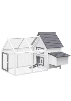 Best deal 👍 PawHut 65” Chicken Coop Wooden Chicken House Rabbit Hutch Poultry Cage Hen Pen Backyard with Nesting Box Ramp Run and Ladder 👍 -Cheap PawHut Store Belk 314