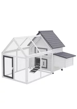 Best deal 👍 PawHut 65” Chicken Coop Wooden Chicken House Rabbit Hutch Poultry Cage Hen Pen Backyard with Nesting Box Ramp Run and Ladder 👍 -Cheap PawHut Store Belk 316