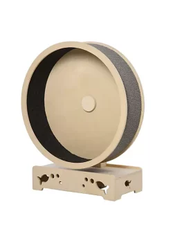 Discount 🔔 PawHut Round Hamster Wheel Style Cat Tree with Carpet Runway Wooden Sisal Covered Cat Tower Condo with Unique Design ❤️ -Cheap PawHut Store Belk 346
