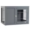 Promo 💯 PawHut Furniture Style Indoor 🦮 Dog Crate End Table Pet Cage Kennel with Double Doors and Locks for Small and Medium 🦮 Dogs Grey 🎉 -Cheap PawHut Store Belk 352