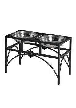 New 🔥 PawHut Double Stainless Steel Heavy Duty 🦮 Dog Food Bowl Elevated Pet Feeding Station 23 inches 😍 -Cheap PawHut Store Belk 379