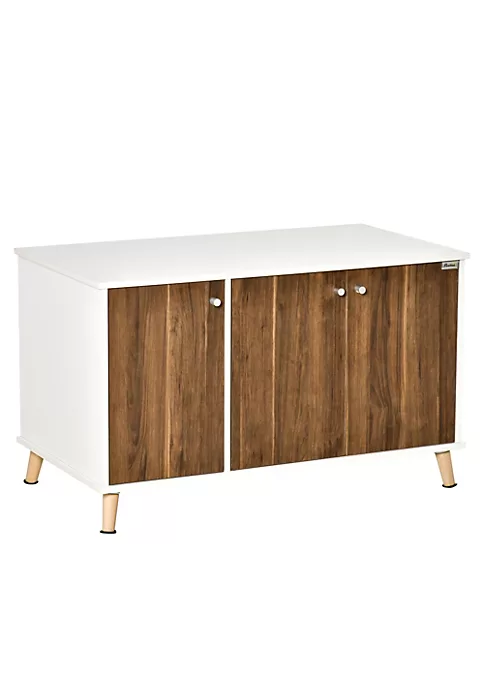 Wholesale โ๏ธ PawHut Cat Litter Box Enclosure Hidden Cat Furniture Cabinet Indoor End Table with Adjustable Shelf Magnetic Door White ๐ 4 Wholesale โ๏ธ PawHut Cat Litter Box Enclosure Hidden Cat Furniture Cabinet Indoor End Table with Adjustable Shelf Magnetic Door White ๐ - Image 2