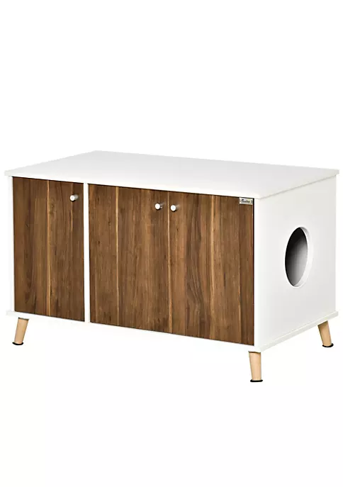 Wholesale โ๏ธ PawHut Cat Litter Box Enclosure Hidden Cat Furniture Cabinet Indoor End Table with Adjustable Shelf Magnetic Door White ๐ 7 Wholesale โ๏ธ PawHut Cat Litter Box Enclosure Hidden Cat Furniture Cabinet Indoor End Table with Adjustable Shelf Magnetic Door White ๐ - Image 5