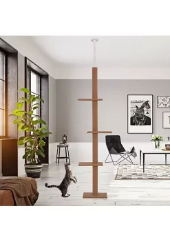 Wholesale 🔥 PawHut 4 level Platform Cat Tree with Sisal Covered Scratching Posts Natural Cat Tree Activity Center for kittens Cat tower furniture Brown 🤩 10 Wholesale 🔥 PawHut 4 level Platform Cat Tree with Sisal Covered Scratching Posts Natural Cat Tree Activity Center for kittens Cat tower furniture Brown 🤩 -Cheap PawHut Store Belk 43
