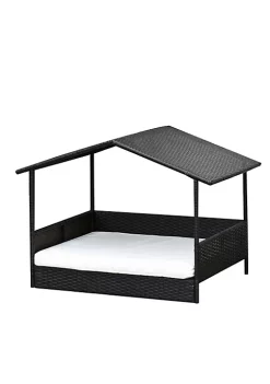 Best reviews of ❤️ PawHut Wicker 🦮 Dog House Raised Rattan Bed for Indoor/Outdoor with Cushion Lounge Cream 🔔