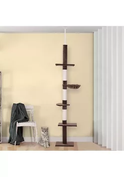 Discount 🤩 PawHut 9' Adjustable Height Floor To Ceiling Vertical Cat Tree Brown and White ❤️ 10 Discount 🤩 PawHut 9' Adjustable Height Floor To Ceiling Vertical Cat Tree Brown and White ❤️ -Cheap PawHut Store Belk 475