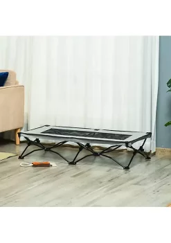 Best Sale 🛒 PawHut 46" Elevated 🦮 Dog Bed with Canopy Raised 🦮 Dog Bed with Removable Shade Cover Ventilated Cooling Pet Bed for Medium and Large 🦮 Dogs Grey ❤️ -Cheap PawHut Store Belk 480