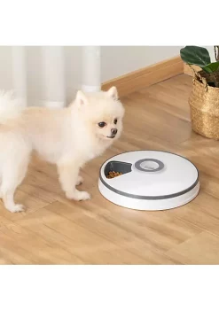 Budget 🥰 PawHut Battery Powered Automatic Feeder for Pets with Digital LED Display Timer 6 Meal Trays for Wet or Dry Cat Food Small 🐶 Dog and Cat Meal Dispenser 👏 -Cheap PawHut Store Belk 489