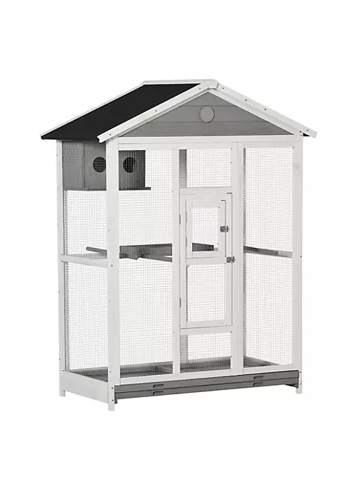 Coupon ๐ PawHut 64" Bird Cage Large Wooden Aviary for Budgie Canary Cockatiel with Standing Pole Nest Slide out Tray for Indoor Outdoor Grey ๐ฅฐ 3 Coupon ๐ PawHut 64" Bird Cage Large Wooden Aviary for Budgie Canary Cockatiel with Standing Pole Nest Slide out Tray for Indoor Outdoor Grey ๐ฅฐ