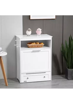 Best deal 🎉 PawHut Pet Feeder Station 🦮 Dog and Cat Food Storage Feeding Station Food Cabinet Pet Storage Organizer White 👍 -Cheap PawHut Store Belk 500