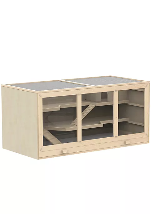 Cheapest ๐งจ PawHut Wooden Hamster Cage Hutch and Exercise Play House Pen with Large Lockable Opening Roof Door Natural Wood ๐ฅ 3 Cheapest ๐งจ PawHut Wooden Hamster Cage Hutch and Exercise Play House Pen with Large Lockable Opening Roof Door Natural Wood ๐ฅ
