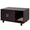 Top 10 🔥 PawHut Wooden Cat Litter Box Enclosure and House with Nightstand/End Table Design Scratcher and Magnetic Doors Brown ✔️ -Cheap PawHut Store Belk 542