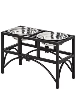Best Pirce 🔥 PawHut Double Stainless Steel Heavy Duty 🐶 Dog Food Bowl Elevated Pet Feeding Station 17 inches ✨ -Cheap PawHut Store Belk 579