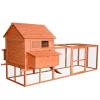 Outlet 🎉 PawHut 145" Chicken Coop Large Chicken House Rabbit Hutch Wooden Poultry Cage Pen Garden and Backyard with Run and Inner Hen House Space ❤️ -Cheap PawHut Store Belk 587