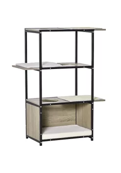 Budget 🧨 PawHut 48" Cat Activity Tower with 3 Climbing Levels 1 Condo and Removeable Cushions Grey/Black 🎉 -Cheap PawHut Store Belk 59