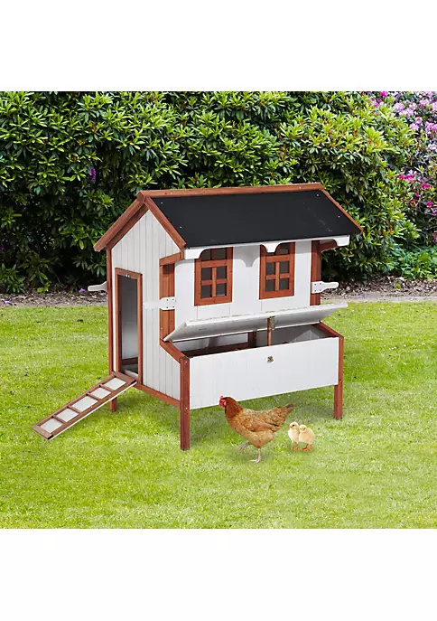 Brand new ๐ PawHut 47" Chicken Coop Wooden Chicken House Rabbit Hutch Raised Poultry Cage Portable Hen Pen Backyard With Nesting Box And Handles ๐ 6 Brand new ๐ PawHut 47" Chicken Coop Wooden Chicken House Rabbit Hutch Raised Poultry Cage Portable Hen Pen Backyard With Nesting Box And Handles ๐ - Image 4
