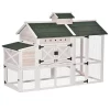 Wholesale 🌟 PawHut Wooden Chicken Coop Chicken House with Removable Waste Tray and Rabbit Hutch with Ventilated Poultry Cage 71" White 🥰 -Cheap PawHut Store Belk 622