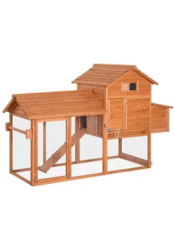 Flash Sale 👍 PawHut 83" Chicken Coop Wooden Chicken House Rabbit Hutch Poultry Cage Hen Pen Portable Backyard with Fenced Run and Wheels ⌛ 11 Flash Sale 👍 PawHut 83" Chicken Coop Wooden Chicken House Rabbit Hutch Poultry Cage Hen Pen Portable Backyard with Fenced Run and Wheels ⌛ -Cheap PawHut Store Belk 631