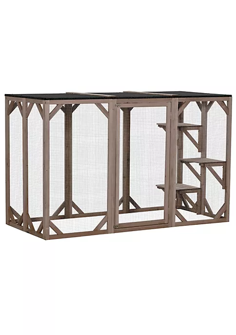Top 10 ๐คฉ PawHut Cat Cage Indoor Outdoor Wooden Enclosure Pet House Small Animal Cage Hutch Suitable for Rabbit ๐ Dogs Kitten Crate Kennel with Waterproof Roof Multi Level Platforms Lock Brown ๐ 4 Top 10 ๐คฉ PawHut Cat Cage Indoor Outdoor Wooden Enclosure Pet House Small Animal Cage Hutch Suitable for Rabbit ๐ Dogs Kitten Crate Kennel with Waterproof Roof Multi Level Platforms Lock Brown ๐ - Image 2