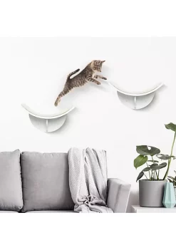 Top 10 🥰 PawHut Wood Wall Mounted Cat Shelves Curved Kitten Bed Cat Perch Climber with Fleece Top 16.25" x 11" x 8.25" White 🔔 -Cheap PawHut Store Belk 68