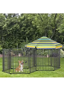 New ⌛ PawHut 🐶 Dog Playpen with Door and Removable Cover for Small and Most Medium Sized 🐶 Dogs Indoor and Outdoor Use 47" H 🥰 -Cheap PawHut Store Belk 735