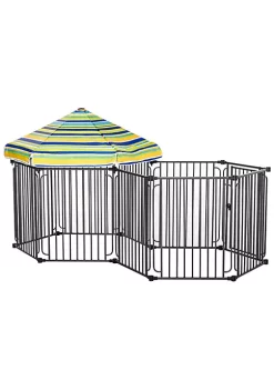 New ⌛ PawHut 🐶 Dog Playpen with Door and Removable Cover for Small and Most Medium Sized 🐶 Dogs Indoor and Outdoor Use 47" H 🥰 -Cheap PawHut Store Belk 736