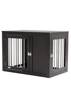 Deals 🎉 PawHut Furniture Style Indoor 🐶 Dog Crate End Table Pet Cage Kennel with Double Doors and Locks for Medium 🐶 Dogs Coffee ✨ -Cheap PawHut Store Belk 751