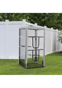 Budget 🛒 PawHut Outdoor Cat Enclosure Catio Indoor Playpen with 3 Platforms Door 4 Sandbags 39" L x 39" W x 79" H 🤩 -Cheap PawHut Store Belk 760