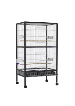 Best reviews of ⭐ PawHut 54" Extra Large Portable Rolling Iron Aviary Flight Bird Cage And Accessories ⌛