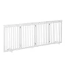 Hot Sale 🤩 PawHut 80" Extra Wide Freestanding Pet Gate 🐶 Dog Barrier Folding Safety Fence with 4 Panel Support Feet for Doorway Stairs White 💯 -Cheap PawHut Store Belk 80