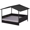 Budget 💯 PawHut Wicker 🐕 Dog House Raised Rattan Bed for Indoor/Outdoor with Cushion Lounge Grey 👏 -Cheap PawHut Store Belk 802