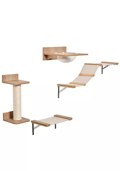 Buy ๐ PawHut Indoor Cat Activity Tree 4 Piece Set Mounted Pet Climbing Perches Kitten Center with Feeding Station Hammock Stairs Scratching Post Jumping Platform Beige โ๏ธ 3 Buy ๐ PawHut Indoor Cat Activity Tree 4 Piece Set Mounted Pet Climbing Perches Kitten Center with Feeding Station Hammock Stairs Scratching Post Jumping Platform Beige โ๏ธ