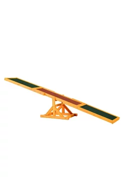 Best Pirce ⭐ PawHut Wooden 🦮 Dog Agility Seesaw for Training and Exercise Platform Equipment Run Game Toy Weather Resistant Pet Supplies 71"L x 12"W x 12"H 🔥 -Cheap PawHut Store Belk 836