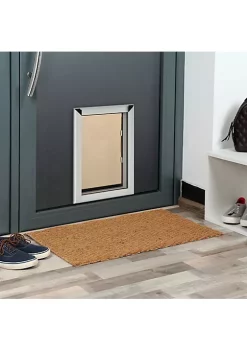 Budget ✔️ PawHut 2 Way 🦮 Dog Door Aluminium 🦮 Doggy Pet Flap for Wall Fast Installation with Magnetic Closure Locking Panel Weather Resistant Insulating Weight Limit 110 lbs. 👍 -Cheap PawHut Store Belk 840