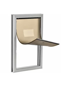 Budget ✔️ PawHut 2 Way 🦮 Dog Door Aluminium 🦮 Doggy Pet Flap for Wall Fast Installation with Magnetic Closure Locking Panel Weather Resistant Insulating Weight Limit 110 lbs. 👍 -Cheap PawHut Store Belk 841