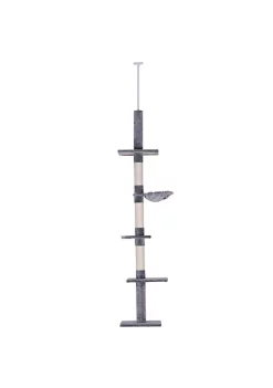 Brand new ✔️ PawHut 9' Adjustable Height Floor To Ceiling Vertical Cat Tree Grey and White ⭐ 9 Brand new ✔️ PawHut 9' Adjustable Height Floor To Ceiling Vertical Cat Tree Grey and White ⭐ -Cheap PawHut Store Belk 859