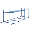 New 😀 PawHut 4 Piece 🦮 Dog Agility Starter Kit with Adjustable Height Jump Bars Included Carry Bag and Displacing Top Bar Blue 🔥 -Cheap PawHut Store Belk 862