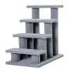 Wholesale 🤩 PawHut 25" 4 Step Multi Level Carpeted Cat Scratching Post Pet Stairs Grey 👍 -Cheap PawHut Store Belk 911