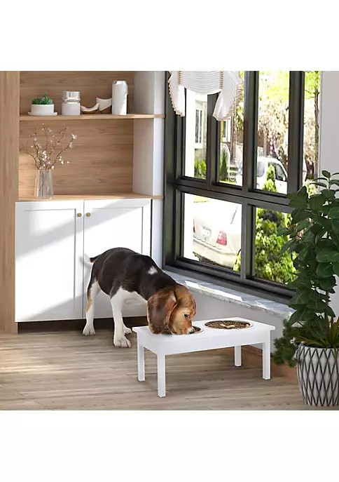 Flash Sale ๐ PawHut 23โ Wooden Heavy Duty ๐ฆฎ Dog Food Bowls Pet Elevated Feeding Station White ๐ฅฐ 6 Flash Sale ๐ PawHut 23โ Wooden Heavy Duty ๐ฆฎ Dog Food Bowls Pet Elevated Feeding Station White ๐ฅฐ - Image 4